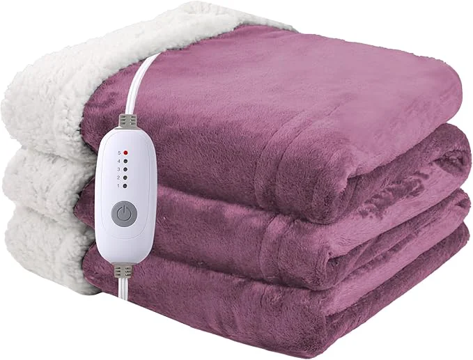 Long-Lasting Heated Blanket Electric Throw Size 50”x60” Eco-Friendly