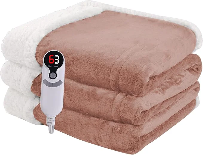 Healthy Heated Blanket Electric Throw Size 50”x60” Recyclable