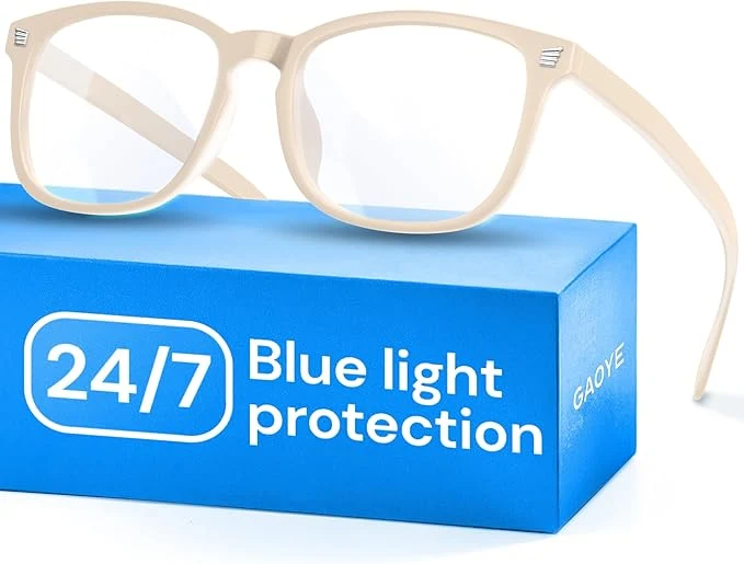 Crafted Gaoye Milky Blue Light Glasses for Computer Gaming Traditional