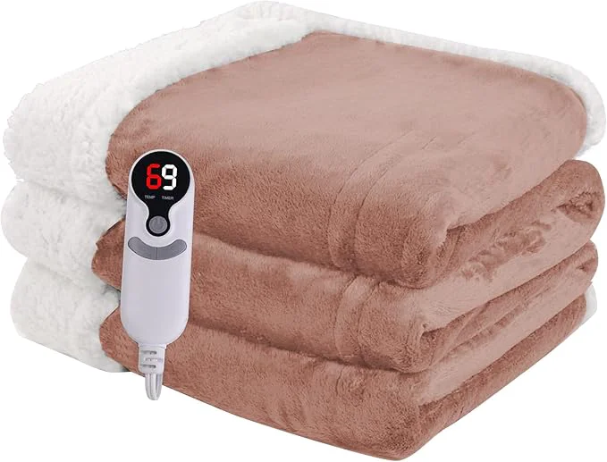 Efficient Heated Blanket Electric Blanket Full Size 72”x84” Contemporary