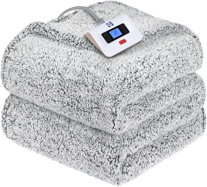 Excellent Sealy Electric Blanket Twin Size Soft Sherpa Heated Blanket Single Control Certified