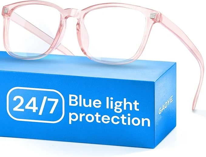 Traditional Gaoye Transparent Pink Blue Light Glasses High-Quality