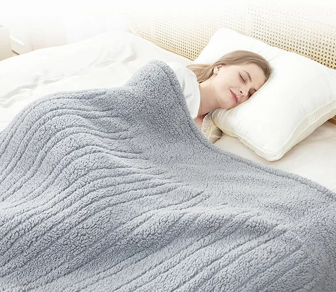 Dependable SNUGSUN Heated Twin Blanket Double Sided Sherpa Soft Heating Electric Blanket High-Grade