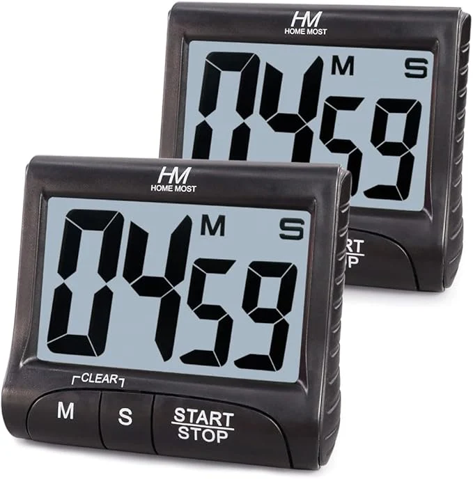 Professional 2-Pack Large Display Kitchen Timer Stylish