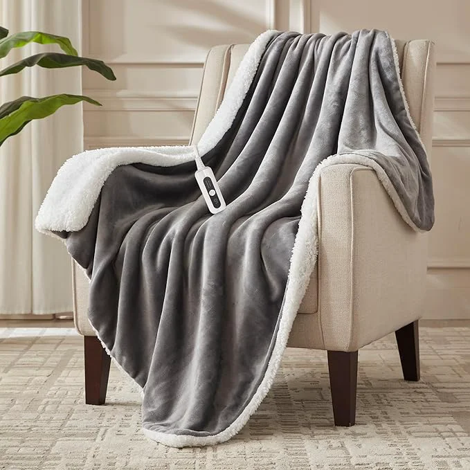 Versatile SNUGSUN Heated Blanket Throw Size Soft and Cozy Electric Heating Blanket Top-Quality