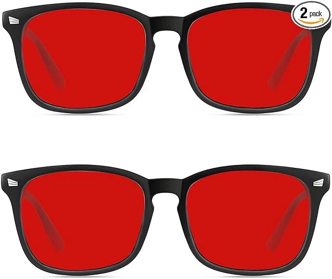Detailed Red Lens Glasses Blue Light Glasses Long-Lasting