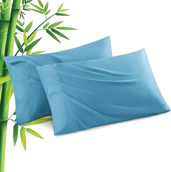 Long-Lasting Pillowcases King Size 2 Pack Cooling Viscose from Bamboo Pillow Cases Crafted