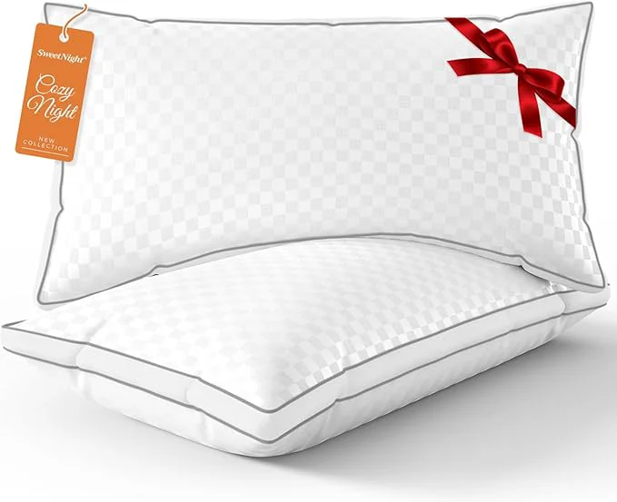 Efficient SweetNight Bed Pillows King Size Set of 2 Fluffy Luxury Hotel Collection Versatile