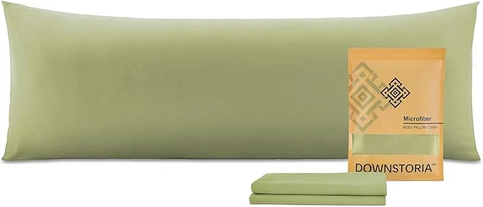 Detailed DOWNSTORIA Body Pillow Cover Ultra Soft Microfiber Long Pillowcase Envelope Fine