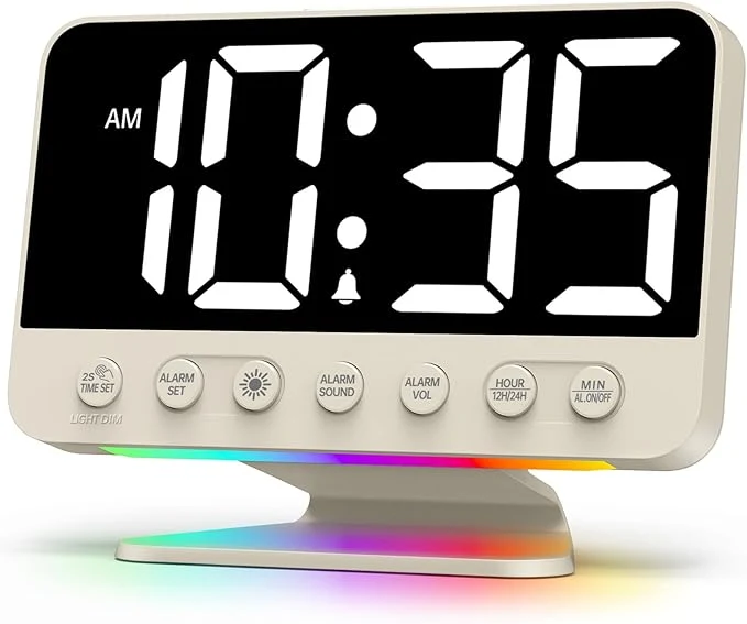 Relaxed Odokee Digital Alarm Clocks for Bedrooms Large Bold Number 5 Brightness Dimmer Verified
