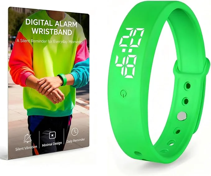 Sophisticated Vibrating Alarm Wristband Silent Wrist Alarm Clock Watch Wind up Bands Sustainable