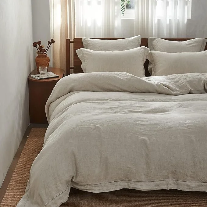Fine Crafted Simple Opulence Washed Linen Duvet Cover Stylish