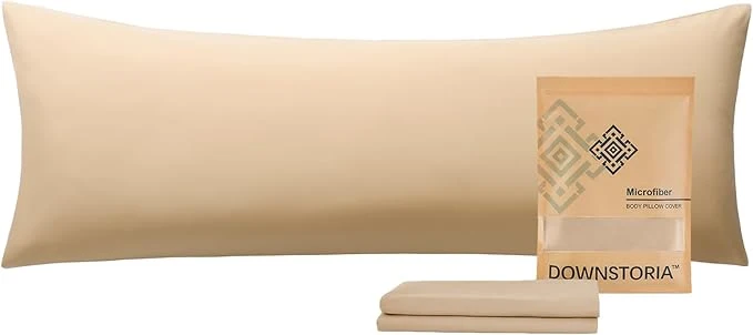 Reusable DOWNSTORIA Body Pillow Cover Ultra Soft Microfiber Long Pillowcase Envelope Flexible