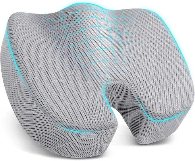 Enhanced TushGuard Office Car Seat Cushion Non-Slip Sciatica Back Coccyx Tailbone Soft