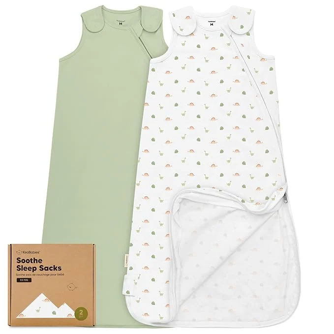 Smart 2-Pack Organic Baby Sleep Sacks Cotton Green