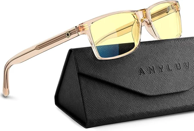 Prestigious ANYLUV Blue Light Glasses Men Woman Eye Strain Relief Eye Protection Official