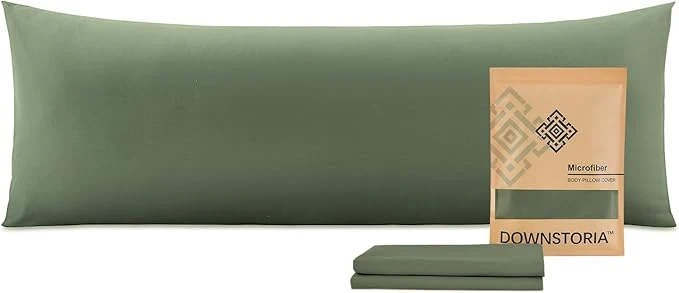 Traditional DOWNSTORIA Body Pillow Cover Ultra Soft Microfiber Long Pillowcase Envelope Secure