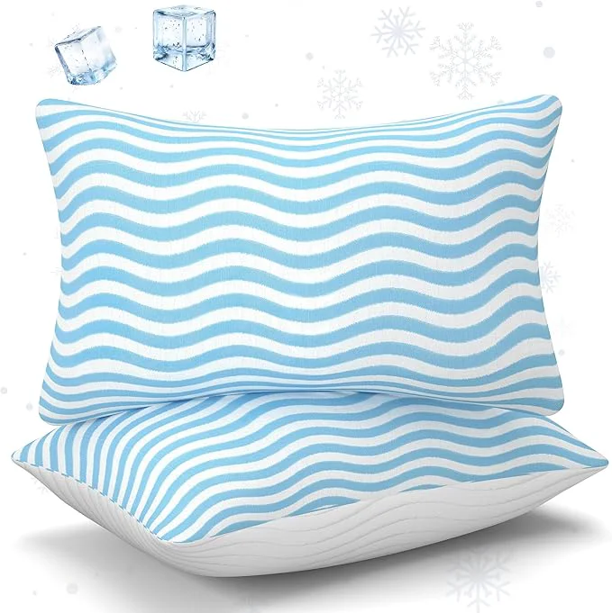 High-Quality SLEEPDIARY Pillows Queen Size Set of 2 – Adjustable Shredded Memory Foam Prestigious