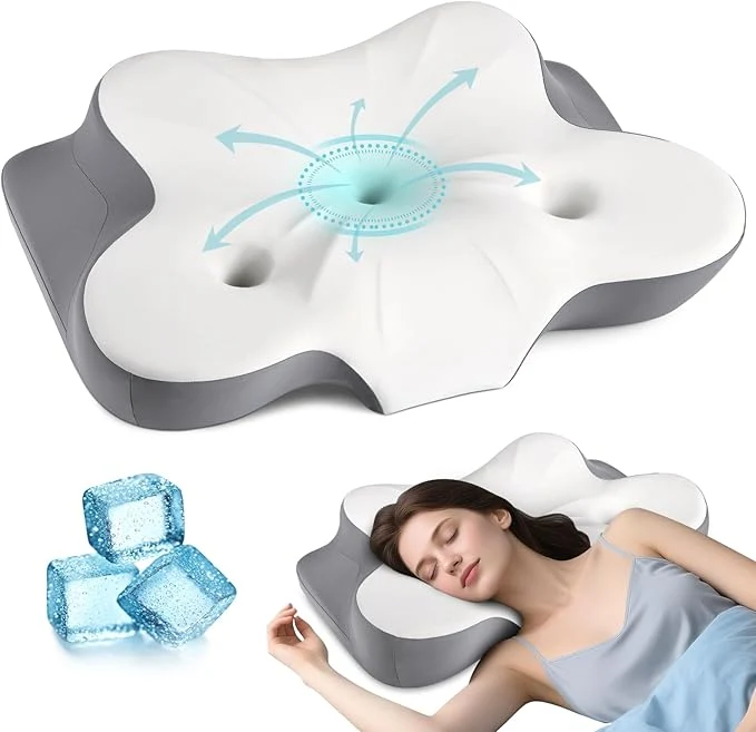 Solid Cerrvical Neck Pillow- Ergonomic Memory Foam Pillows Crafted