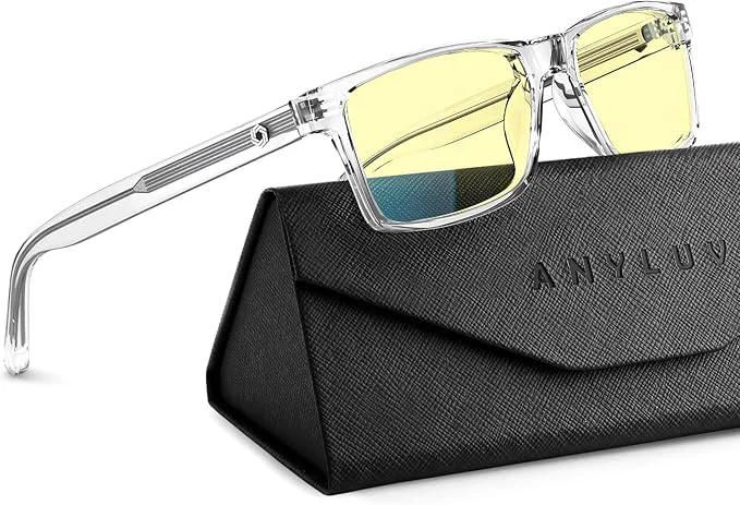 Luxury ANYLUV Blue Light Glasses Men Woman Eye Strain Relief Eye Protection Enhanced