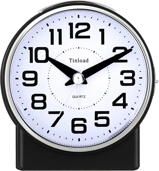 Organic Tinload 4.3 No Ticking Analog Alarm Clock Silent Readable High-End