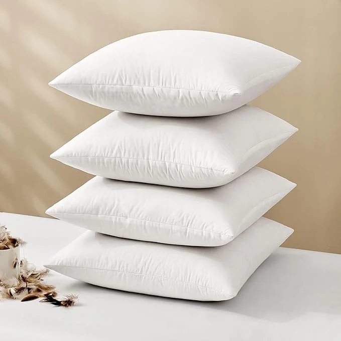 Organic MIULEE Pillow Inserts 20×20 Down Feather Throw Pillow Inserts Premium Fluffy Powerful