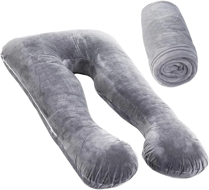 Superior MOON PINE Pregnancy Pillow Cover U Shaped Body Pillow Cover Only Velvet Expertly Made