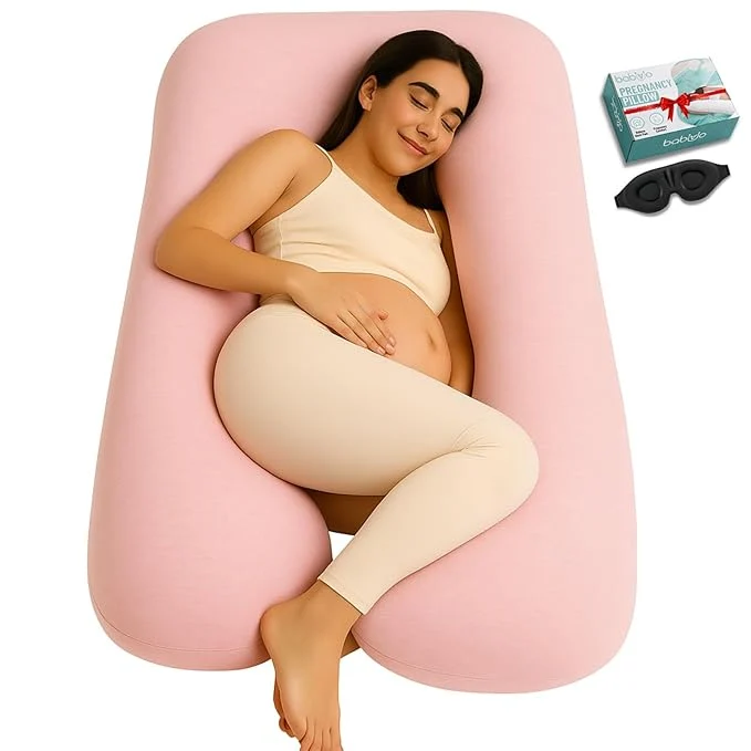 Fashionable U-Shaped Pregnancy Pillow – Cotton Cover Full Body Maternity Support Responsible