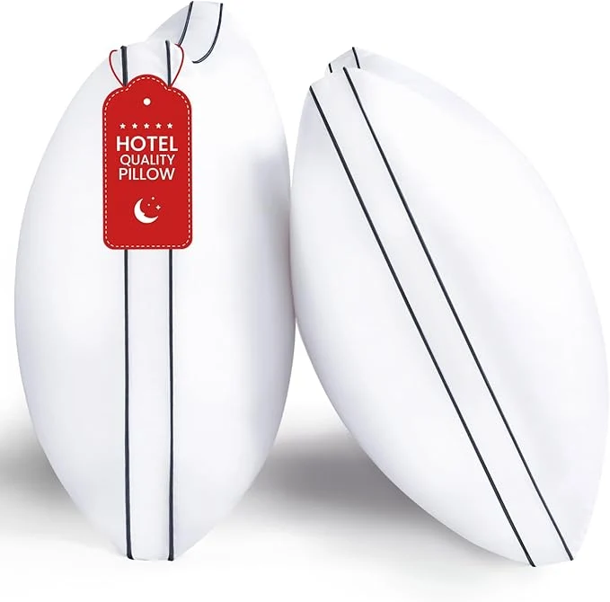 Reusable ROUMEA Pillows King Size Set of 2 Bed Pillows Solid