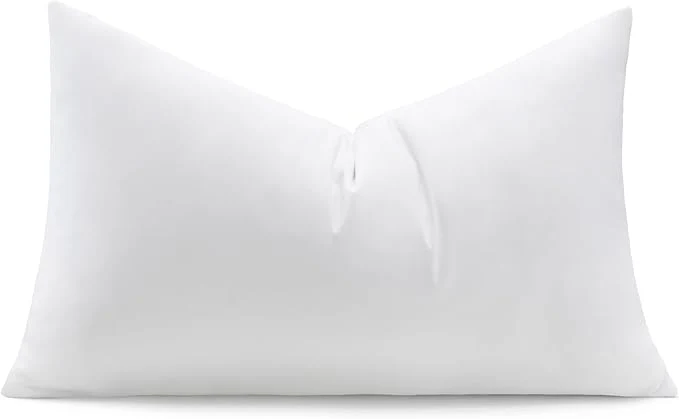 Organic puredown® 14×22 Feather Down Pillow Insert 1 Pack Lumbar Throw Pillow Insert Smart