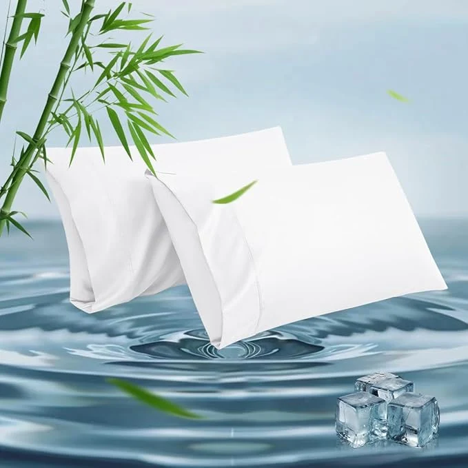 Recyclable King Pillowcases Cooling Viscose from Bamboo Pillow Covers Lightweight