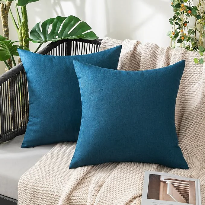 Lightweight MIULEE Pack of 2 Decorative Outdoor Solid Waterproof Throw Pillow Covers Euro Relaxed