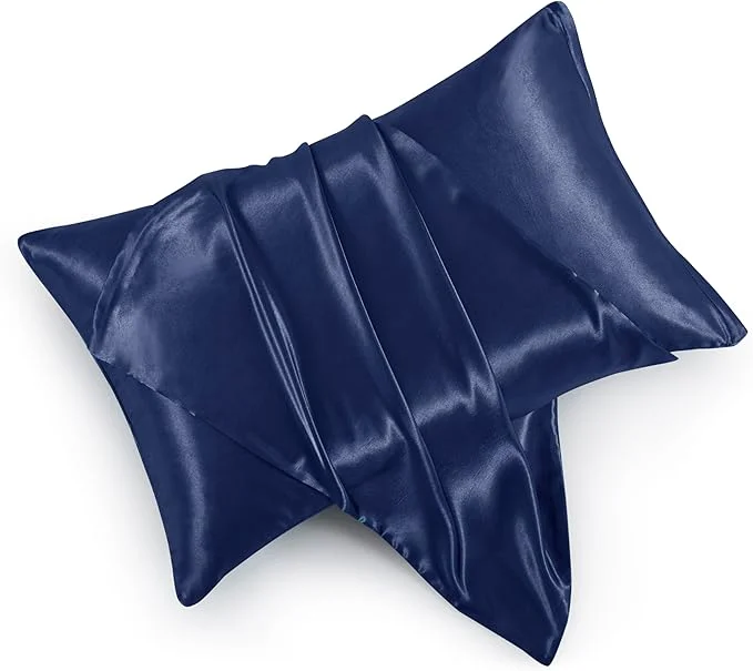 Superior Navy Blue Satin Pillowcases Smart