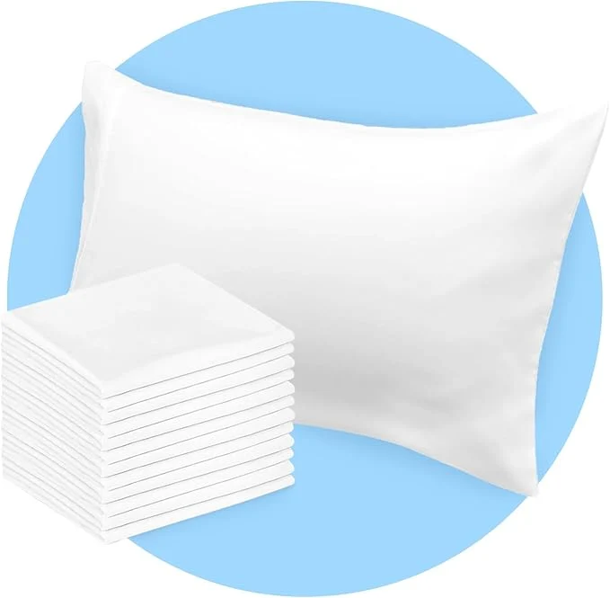 Certified Avalon Bedding Pillow Cases Standard Size White Pillow Cases Set of 12 Cotton Clean