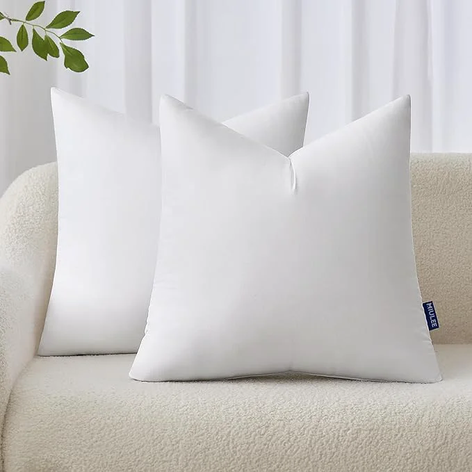 Fine Crafted MIULEE 24×24 Inches Pillow Inserts Pack of 2 Decorative Throw Pillow Inserts Sustainable