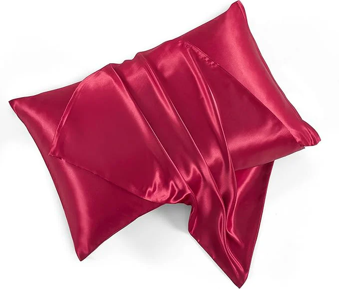 Exclusive Satin Pillowcases with Zipper （20×26） Standard Size Pillowcases Set of 2 Clean