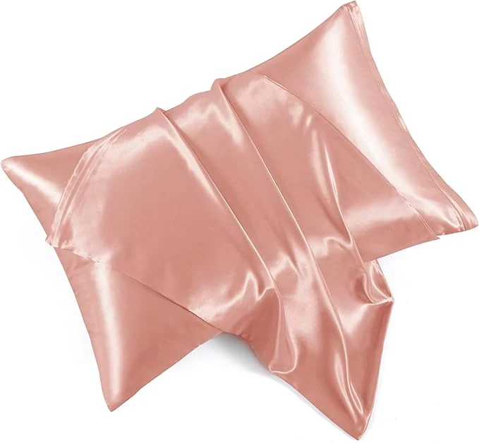 Functional Rose Gold Satin Pillowcases Sustainable
