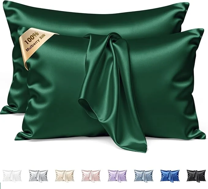 Advanced Silk Pillow Cases 2 Pack Standard Size Mulberry Silk Pillowcase Set of 2 Environmentally Friendly