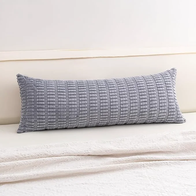 Outstanding Aegero Corduroy Decorative Throw Pillow Covers 14×36 Inch Soft Striped Pillow Advanced