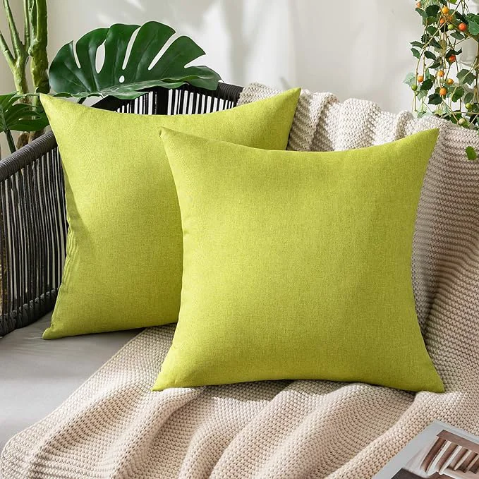 Functional MIULEE Pack of 2 Decorative Outdoor Solid Waterproof Throw Pillow Covers Spring Trusted