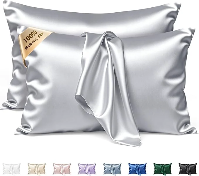Responsible Silk Pillow Cases 2 Pack Standard Size Mulberry Silk Pillowcase Set of 2 Minimalist