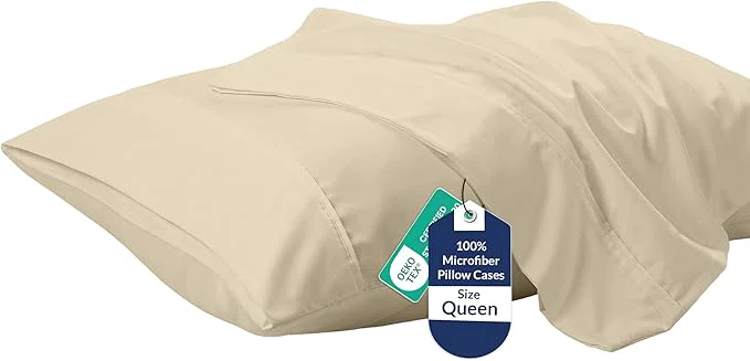 Luxury Royale Linens Queen Pillowcase Set of 2 Long-Lasting