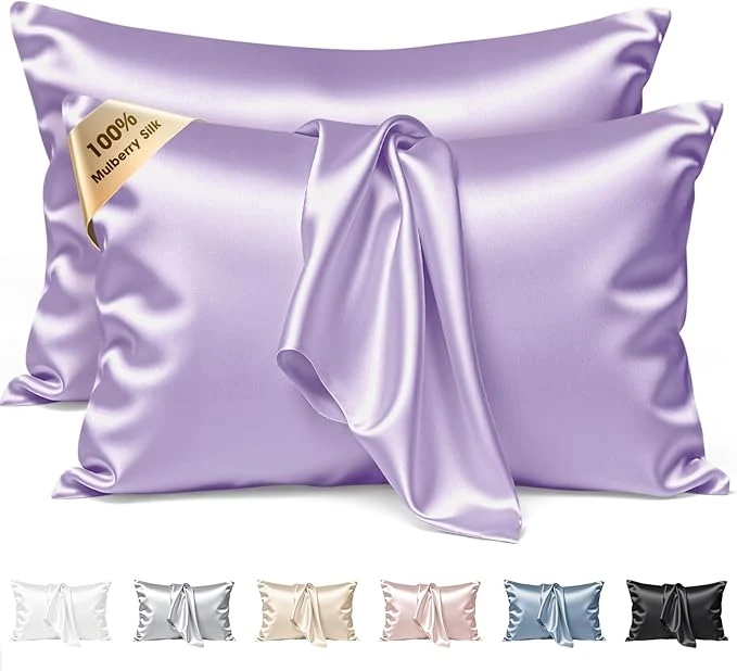 Refined Silk Pillow Cases 2 Pack Standard Size Mulberry Silk Pillowcase Set of 2 Verified