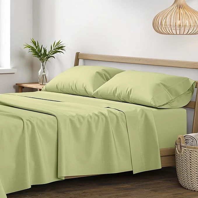 Elegant XOOX Linen Egyptian Cotton Queen Sheet Set Sustainable