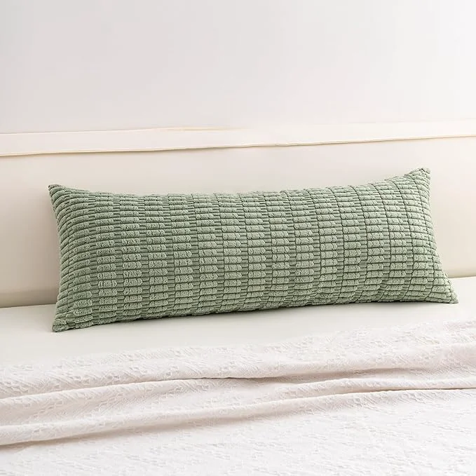 Fast Aegero Corduroy Decorative Throw Pillow Covers 14×36 Inch Soft Striped Pillow Innovative