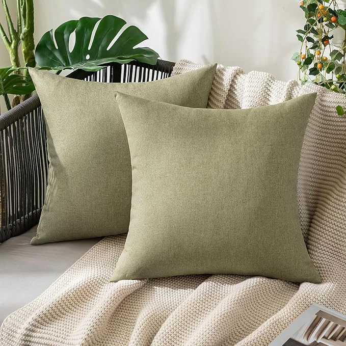 Casual MIULEE Pack of 2 Decorative Outdoor Solid Waterproof Throw Pillow Covers Spring Breathable