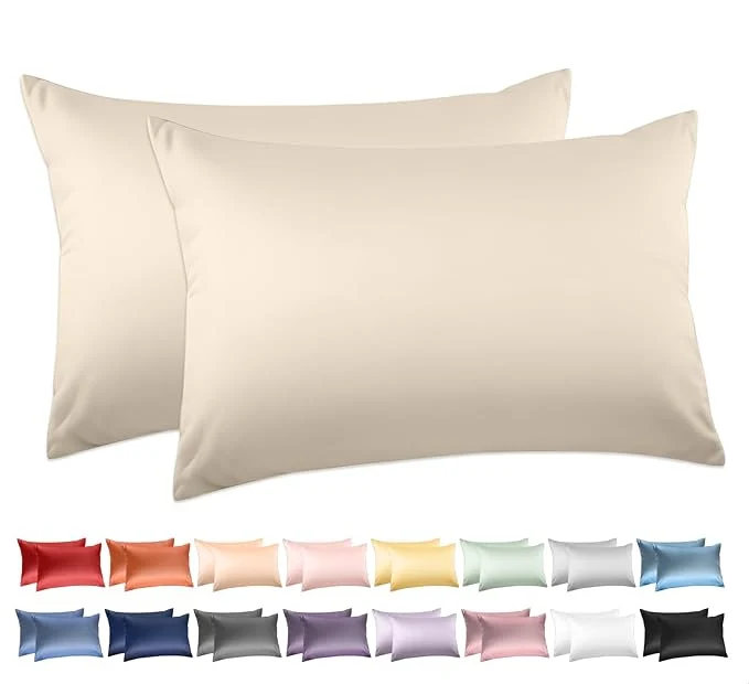 Relaxed Cotton Queen Pillowcases Set of 2 Deep Dream 600 Thread Count Pillow Cases Verified