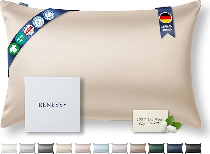 Safe Premium Silk Pillowcase Organic Mulberry Silk 22 Momme Grade 6A Long-Lasting