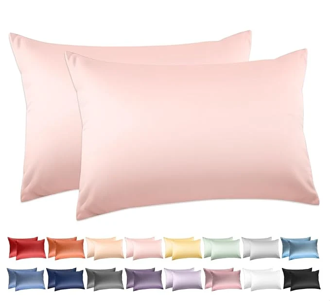 Clean Cotton King Pillowcases Set of 2 Deep Dream 600 Thread Count Pillow Cases Contemporary