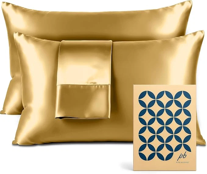 Verified Pure Bedding Satin Pillowcase 2 Pack Reusable